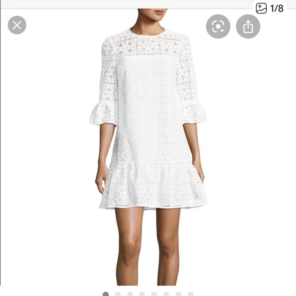 Kate Spade lace flounce shift dress